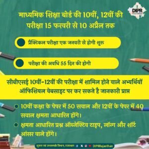 RBSE 10वीं परीक्षा की तिथि घोषित 2024 rajeduboard.rajasthan.gov.in